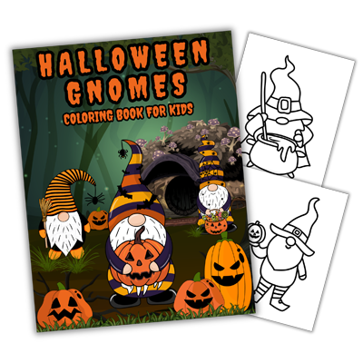 Halloween Gnomes Coloring Book for Kids by LunaCat Color