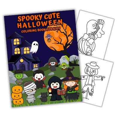 Spooky Cute Halloween Coloring Book for Kids by LunaCat Color